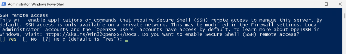 Activation du serveur SSH